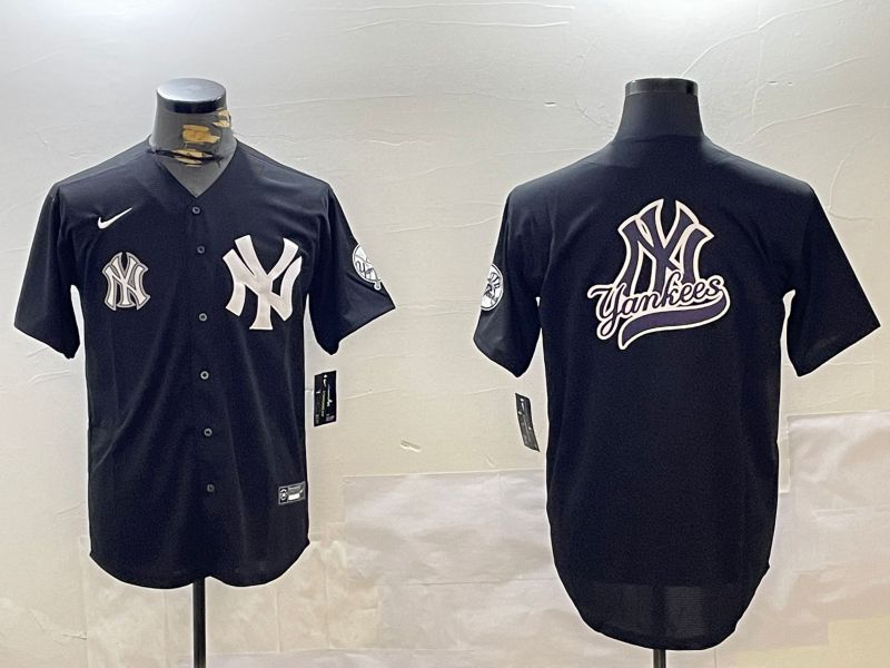 Men New York Yankees Blank Black Fashion Game Nike 2024 MLB Jersey style 9->new york yankees->MLB Jersey
